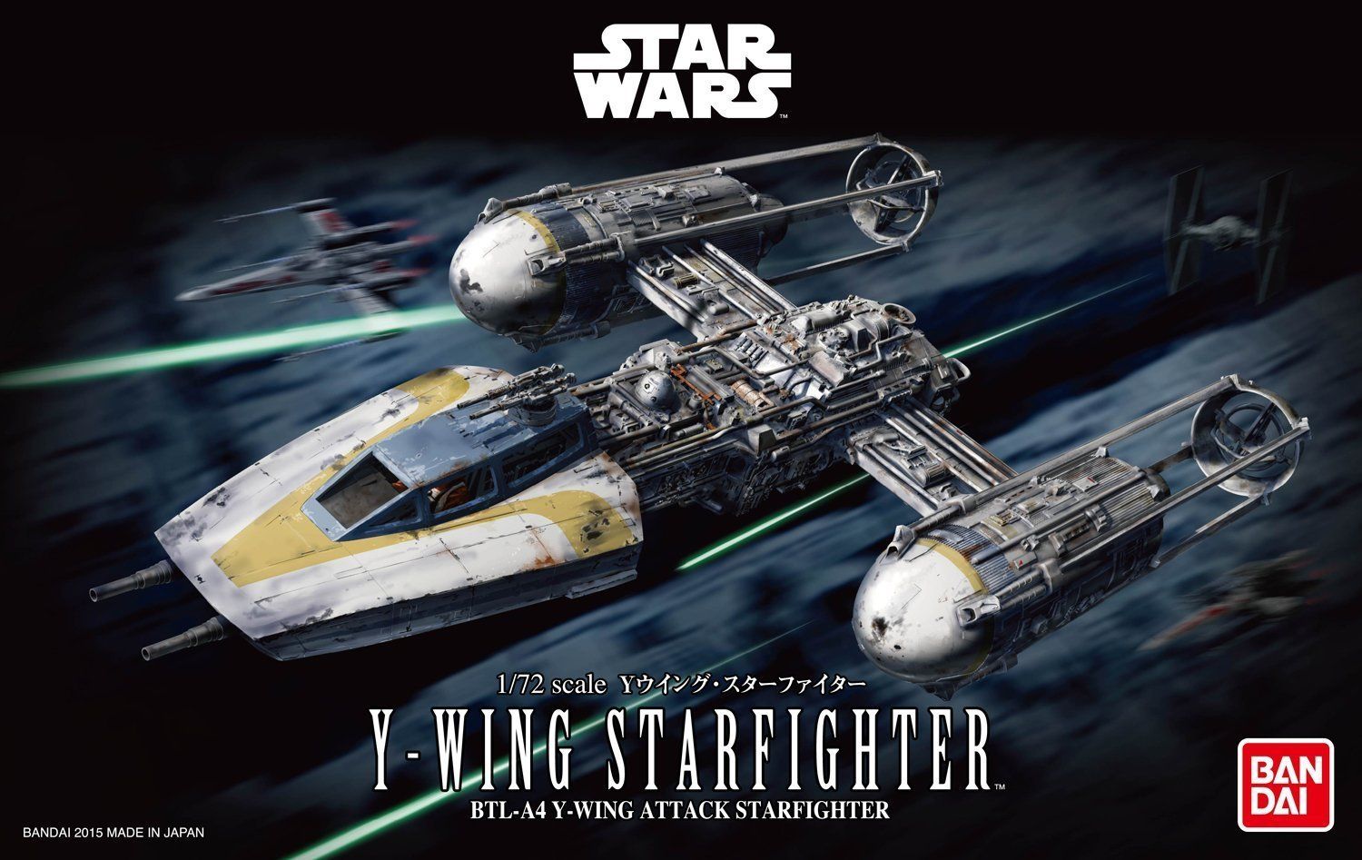 Bandai 196694 Star Wars Y-Wing Starfighter 1/72 Scale Model Kit