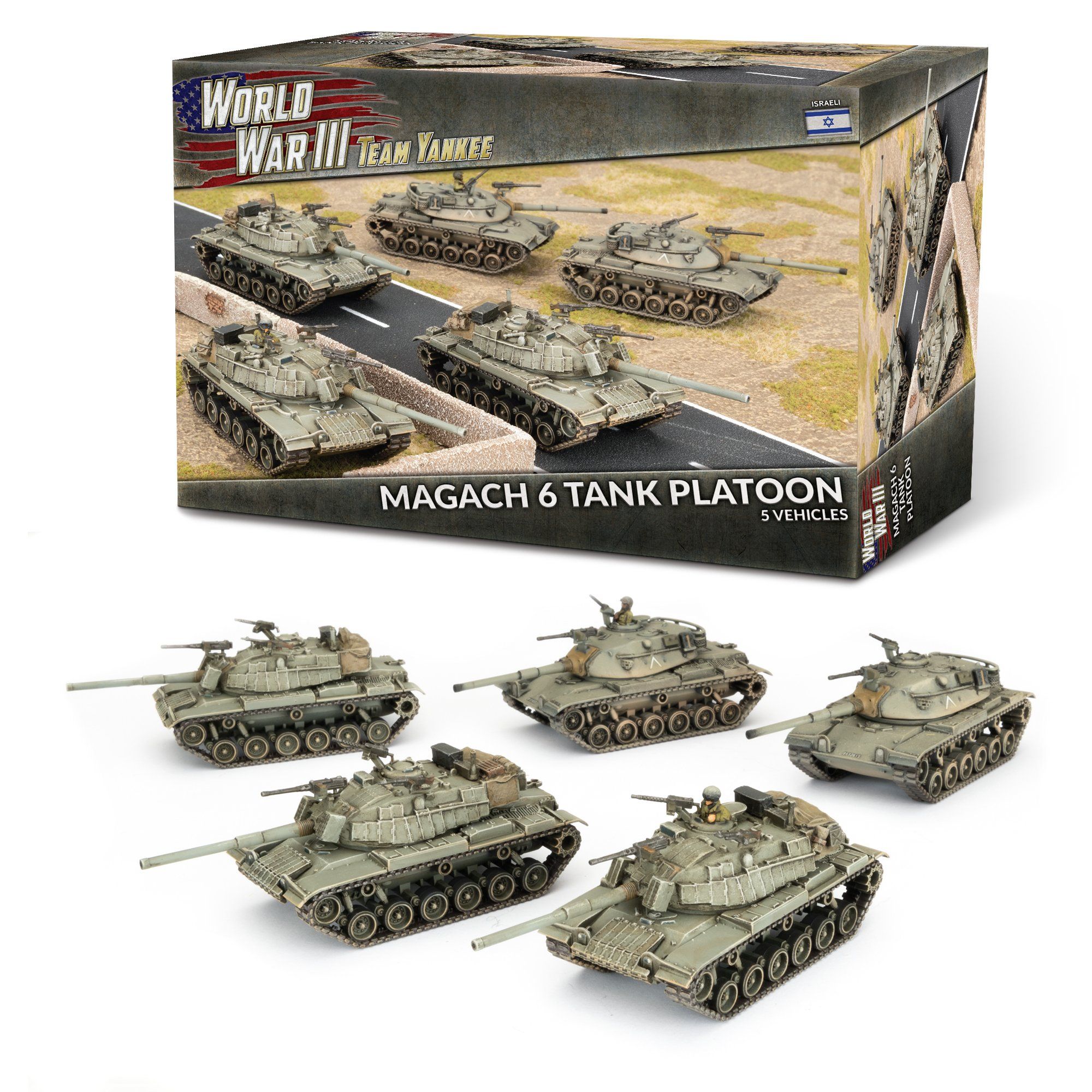 Team Yankee Magach 6 Platoon Miniature Set
