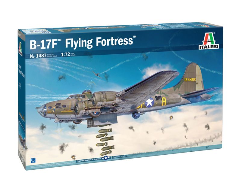 Italeri 1487 Boeing B-17F Flying Fortress 1/72 Scale Plastic Model Kit