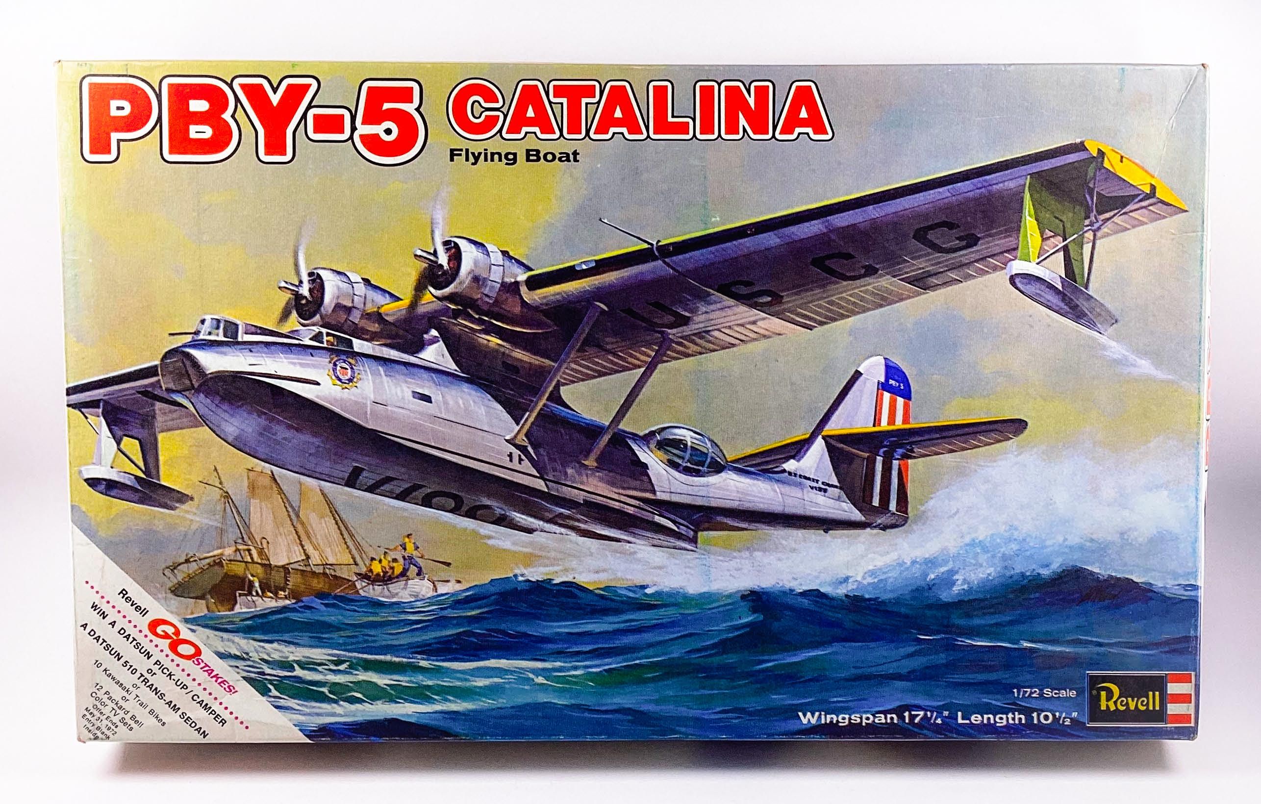 Revell H277 PBY-5 Catalina Flying Boat 1/72 Scale Vintage Plastic Model Kit