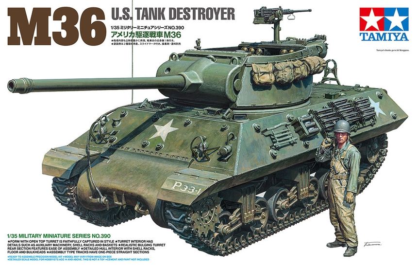 Tamiya 1:35 M36 Tank Destroyer model kit