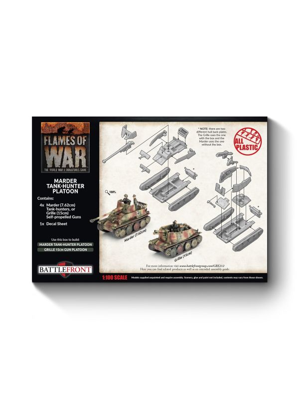 Flames of War GBX212 Marder/Grille Self-propelled Gun Platoon Gaming Miniatures