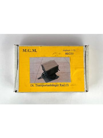 M.G.M. 80/231 German Transport Trailer Wheel (f) 1/72 Scale Plastic Model Kit