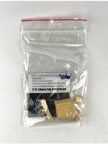 Schatton Modellbau KWK39L60 50mm PaK 1/72 Scale Metal with Resin Turret