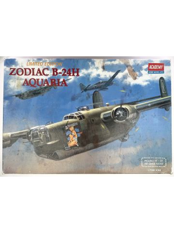 Academy 2163 B-24H Liberator Zodiac Aquaria 1/72 Scale Plastic Model Kit