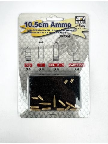 AFV Club AF35074 10.5cm Ammo for German leFH 18 Howitzer 1/35 Scale Detail Set