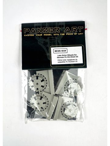 Panzer Art RE35-019 Late Drive Wheels for German Pz III/StuG III 1/35 Scale Detail Set