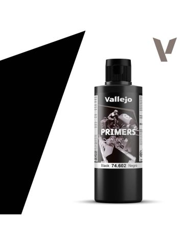 Vallejo 74602 Primers Black 200 ml Bottle Acrylic Paint
