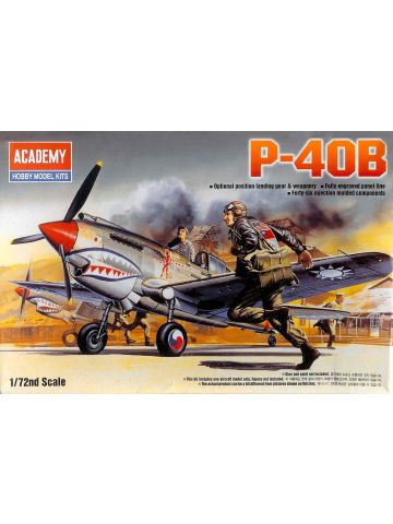 Academy 12456 Curtiss P-40B Tomahawk 1/72 Scale Plastic Model Kit