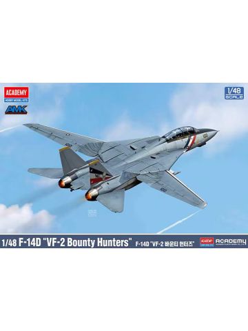 Academy 12370 Grumman F-14D VF-2 'Bounty Hunters' 1/48 Scale Plastic Model Kit