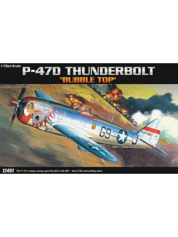 Academy 12491 Republic P-47D Thunderbolt 'Bubble Top' 1/72 Scale Model Kit