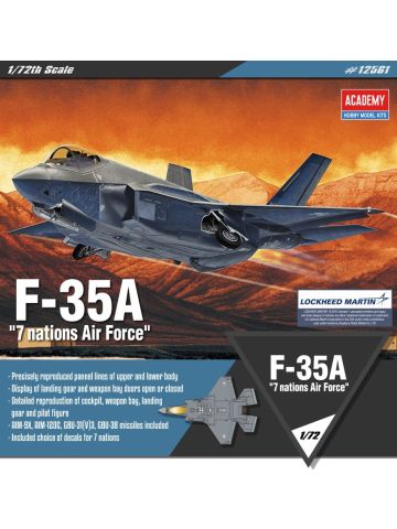 Academy 12561 F-35A 'Seven Nations Air Force' 1/72 Scale Plastic Model Kit