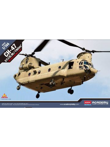 Academy 12624 CH-47D/F/J/HC.MK1 Chinook '4 Nations' 1/144 Scale Model Kit