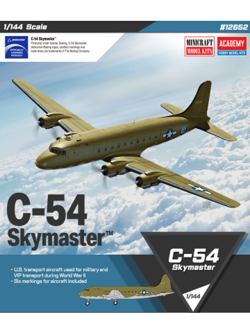 Academy 12652 Douglas C-54 Skymaster 1/144 Scale Plastic Model Kit