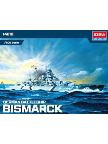 Academy 14218 German Battleship Bismarck 1/800 Scale Plastic Model Kit
