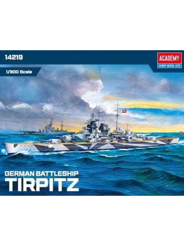 Academy 14219 German Battleship Tirpitz 1/800 Scale Plastic Model Kit