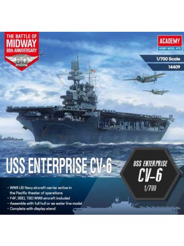 Academy 14409 US Aircraft Carrier Enterprise 'Battle of Midway' 1/700 Scale Kit