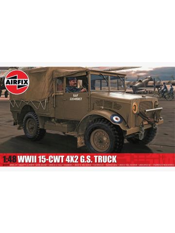 Airfix A03313A WWII RAF 15-cwt 4 x 2 G.S. Truck 1/48 Scale Plastic Model Kit