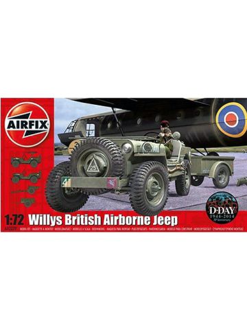 Airfix A02339 Willys Jeep Trailer & 75mm Howitzer 1/72 Scale Plastic Model Kit