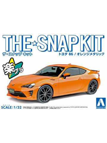 Aoshima 06885 #08-OR Toyota 86 Orange 1/32 Scale Snap Together Model Kit
