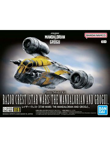 Bandai 2815184 Star Wars 'Mandalorian & Grogu' Razor Crest Scale Model Kit