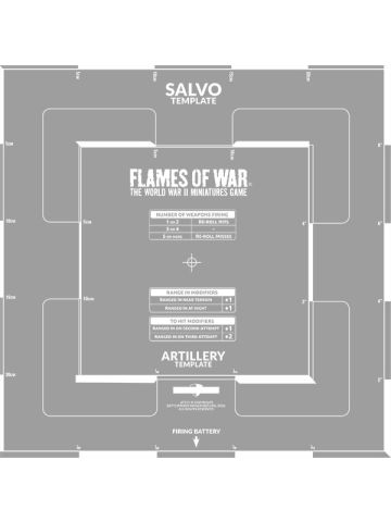 Flames of War AT011 Salvo Template (Etched)