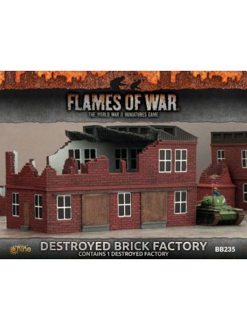 Battlefront BB235 European Ruined Brick Factory (4) Gaming Terrain