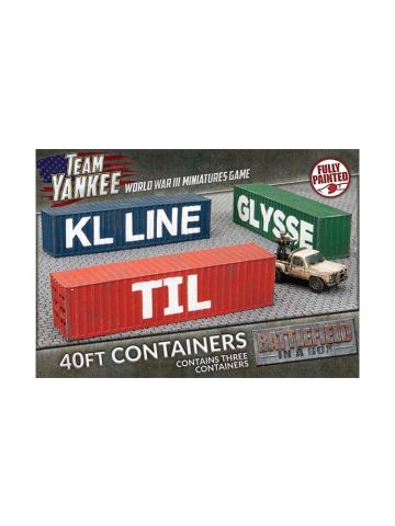 Battlefront BB251 Modern 40ft Shipping Containers (3) Gaming Terrain