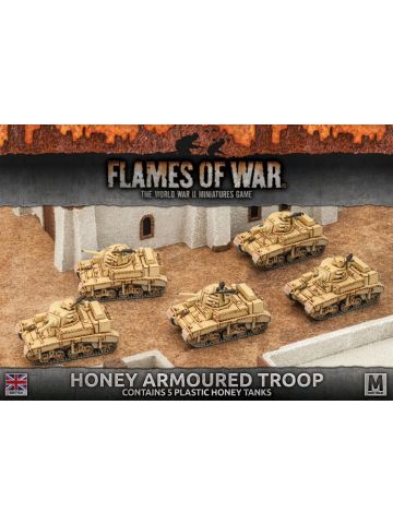 Flames of War BBX32 Honey Armored Troop (5 Tanks) Plastic Gaming Miniatures