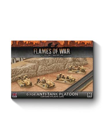 Flames of War BBX38 Mid War 6pdr Anti-tank Platoon (4) Plastic Gaming Miniatures