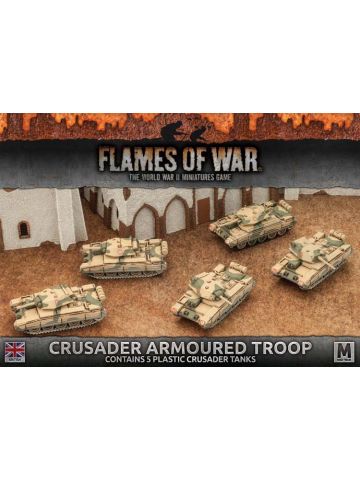 Flames of War BBX39 Crusader Armoured Troop (5 Tanks) Plastic Gaming Miniatures