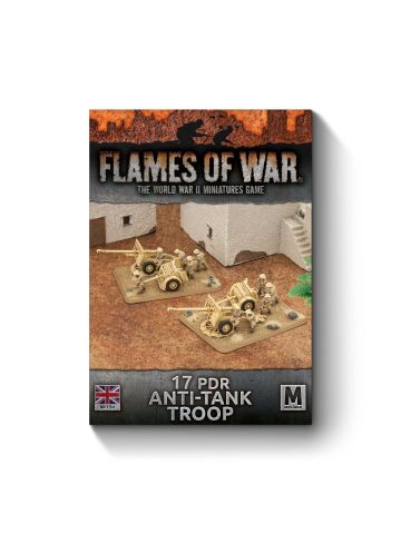 Flames of War BBX41 Mid War 17/25pdr Anti-Tank Troop (2) Gaming Miniatures