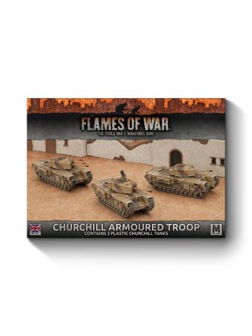 Flames of War BBX44 Mid War Churchill Armoured Troop (3 Tanks) Gaming Miniatures