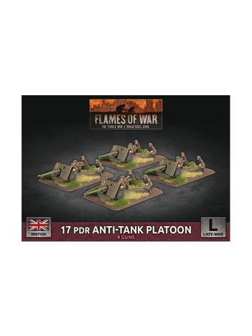 Flames of War BBX52 17 Pdr Anti-Tank Platoon Plastic Gaming Miniatures