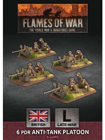 Flames of War BBX54 6 pdr Anti-tank Platoon Plastic Gaming Miniatures