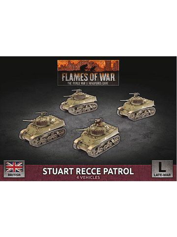 Flames of War BBX58 Stuart Recce Patrol (4 Tanks) Plastic Gaming Miniatures