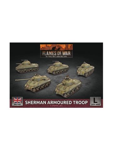Flames of War BBX60 Sherman Armored Troop Plastic Gaming Miniatures