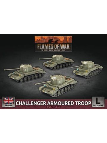 Flames of War BBX72 Challenger Armoured Troop (4 Tanks) Gaming Miniatures