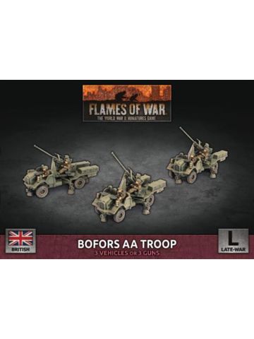 Flames of War BBX74 Bofors AA Troop (3 Guns) Gaming Miniatures