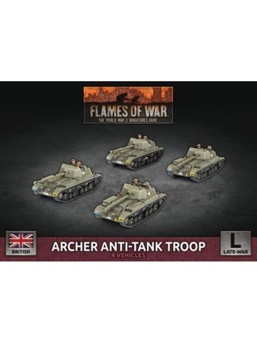 Flames of War BBX78 Archer Anti-Tank Troop (4 Vehicles) Gaming Miniatures