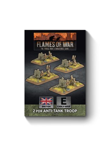 Flames of War BBX87 2pdr Antitank Platoon (4 Units) Plastic Gaming Miniatures