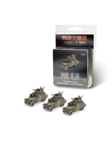 Flames of War BR306 Morris CS9 Armoured Car Troop (3 Vehicles) Gaming Miniatures