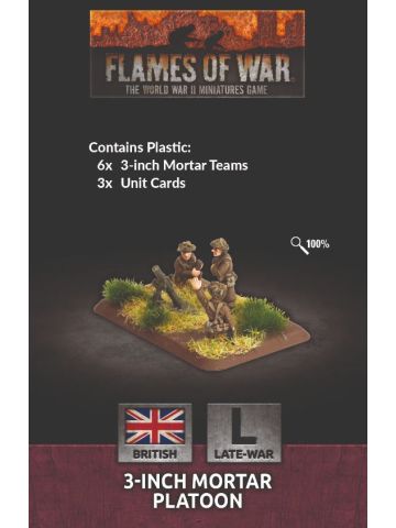 Flames of War BR729 3-inch Mortar Platoon Gaming Miniatures