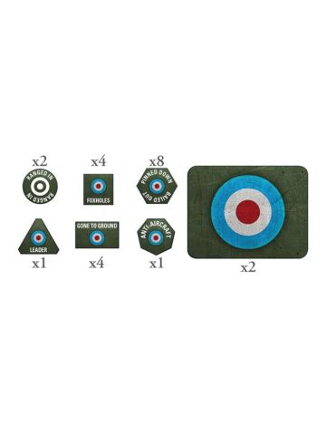 Flames of War BR905 British Late War Tokens & Objectives