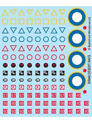 Flames of War BR940 Desert Rats Decals