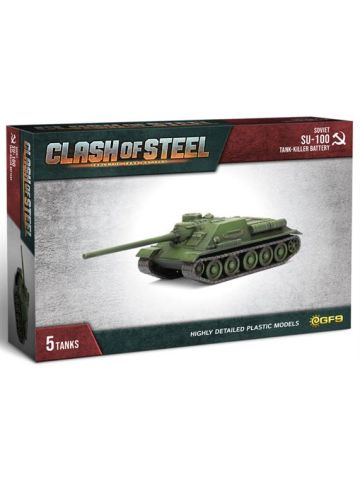 Clash of Steel CSS06 Soviet SU-100 Tank-Killer Battery (5 TDs) Gaming Miniatures