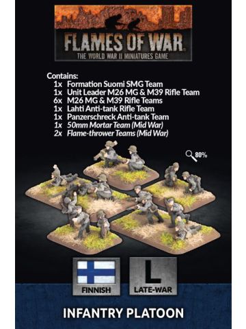 Flames of War FI702 Infantry Platoon (46 Figures) Gaming Miniatures