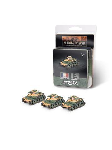 Flames of War FR031 Renault R-35 Tank Platoon (3 Tanks) Gaming Miniatures
