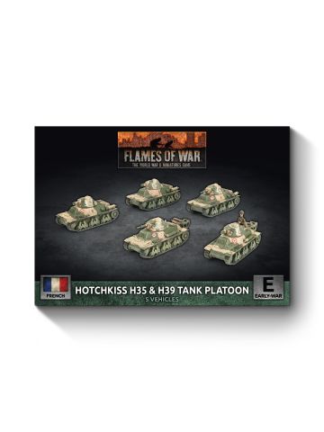Flames of War FRX09 H35/H39 Hotchkiss Tank Platoon (5 Tanks) Gaming Miniatures