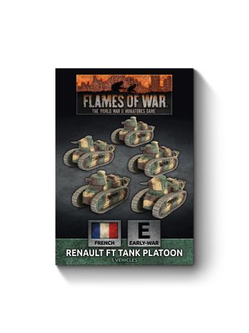 Flames of War FRX18 Renault FT Tank Platoon (5 Tanks) Gaming Miniatures